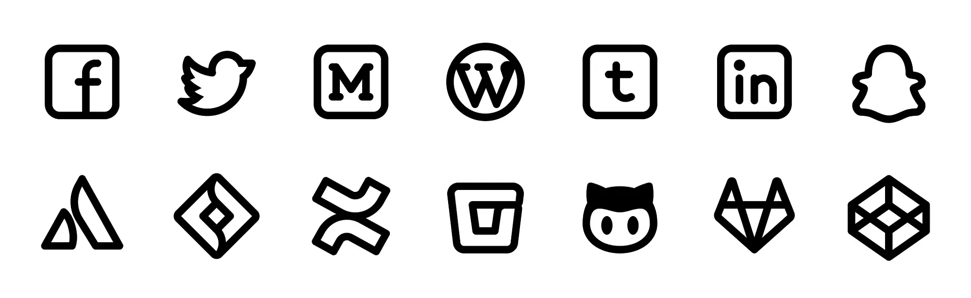 Zest social icons