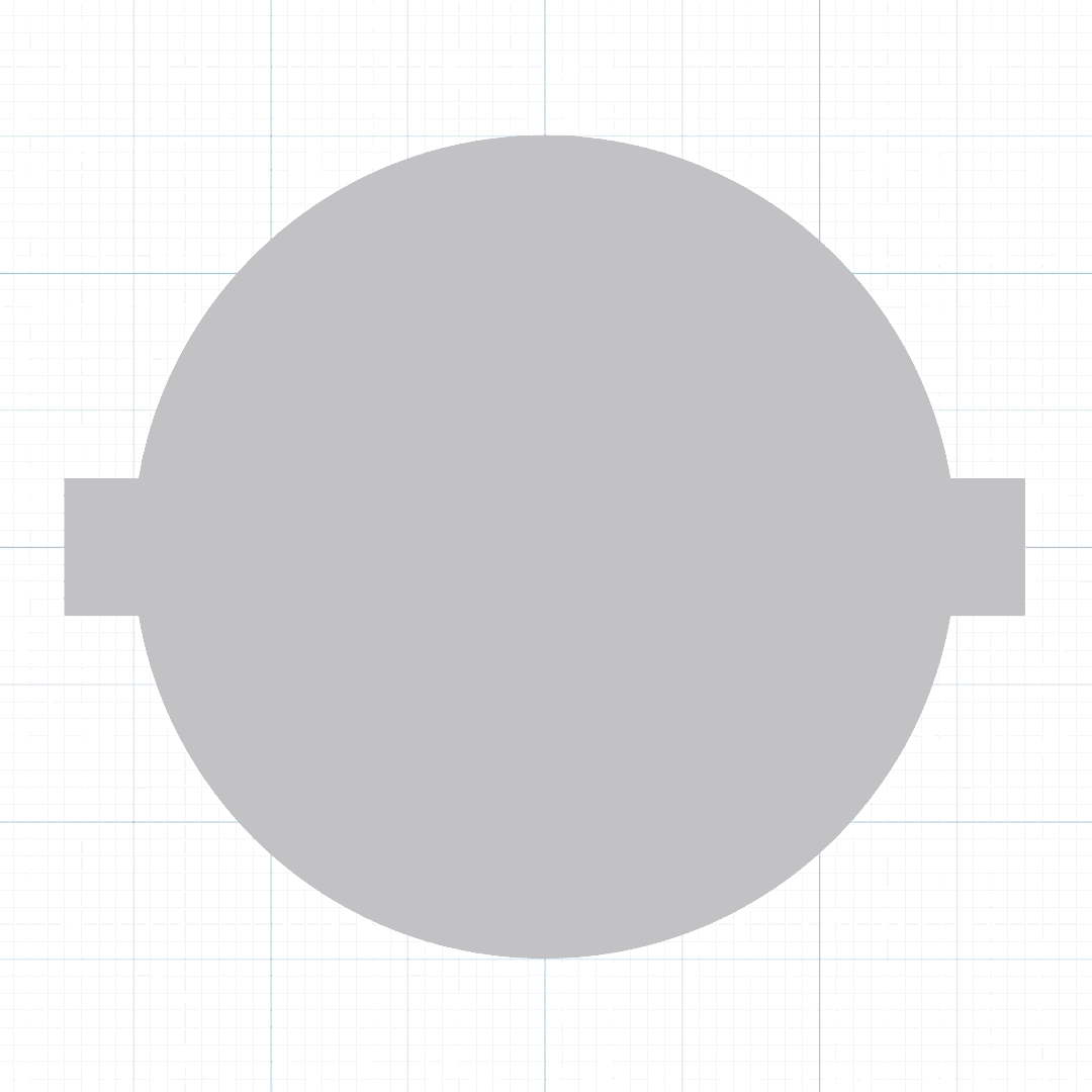 animation showing drawing cloning a narrow rectangle and rotating on top of a circle in Figma