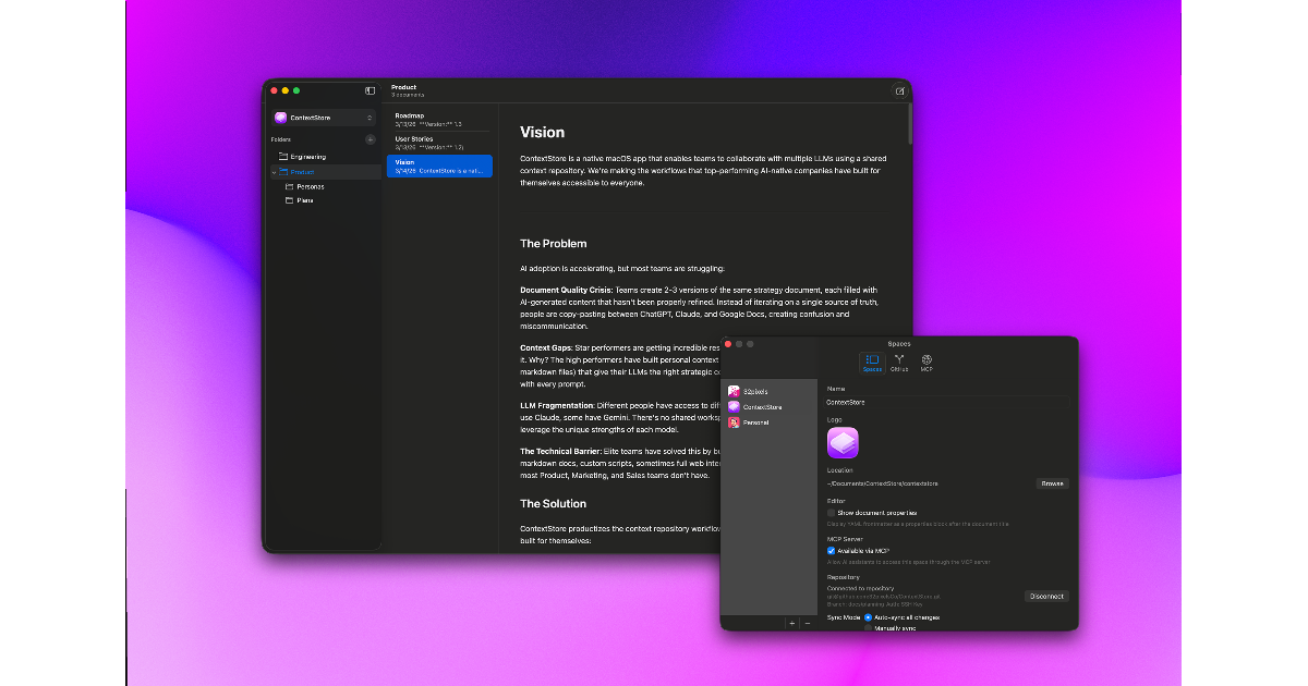 Introducing ContextStore: a native Mac app for context repositories